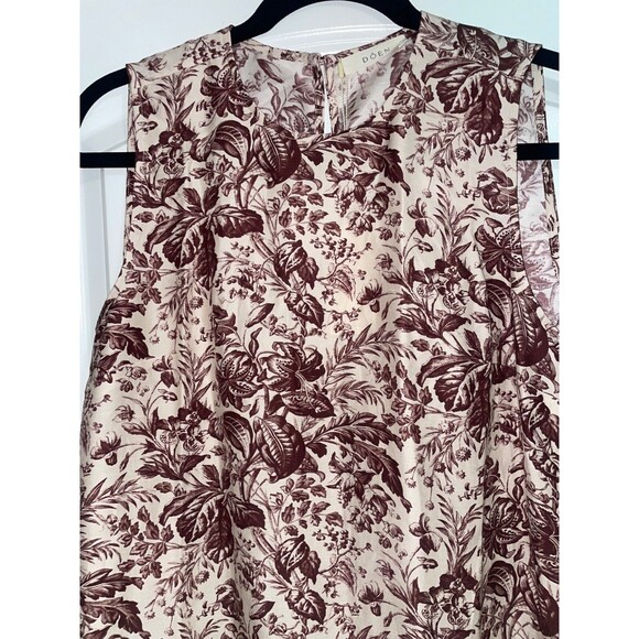 Doen Women’s Belina Linen Dress Toile Botanique size S NWT ALine Shift 60s Rare - Picture 4 of 12